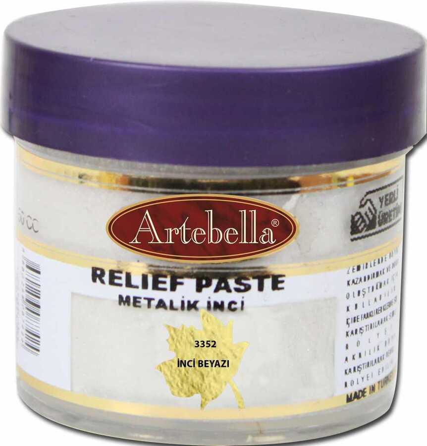 3352 artebella rolyef pasta metalik inci 50 cc 606571 15 B -Artebella Art & Craft Hobi ve Sanat Ürünleri