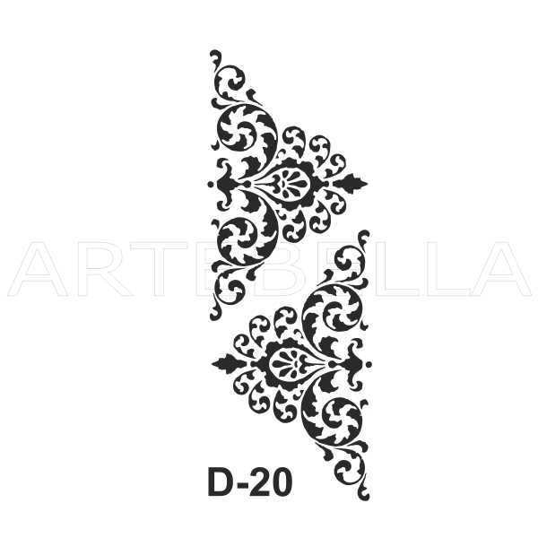 u53430artebella d 20 stencil d serisi 20x30 cm d serisi stenciller 20x30htm 730541 53 B -Artebella Art & Craft Hobi ve Sanat Ürünleri